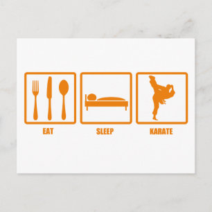 Carte Postale Eat Sleep Karate