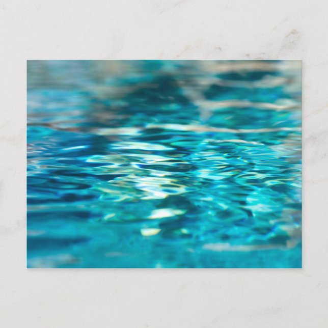 Carte Postale Eau Abstrait bleu vert turquoise Aqua Sea (Devant)