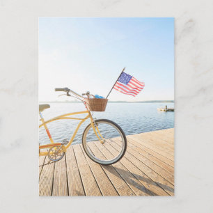 Carte Postale Eau   Bicyclette au bord du lac