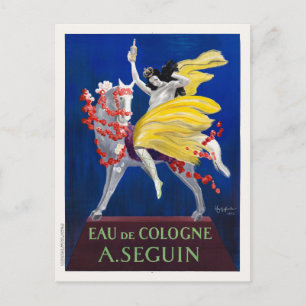 Carte Postale Eau de Cologne A. Seguin Art Déco Poster vintage