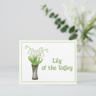 Carte Postale Eau de Muguet Aquarelle Anniversaire de Mai