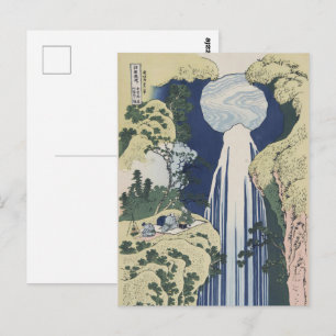 Carte Postale Eau-forte artistique vintage de la cascade Amida p