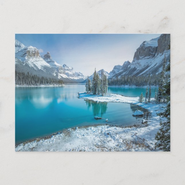 Carte Postale Eau | Parc national Jasper en hiver, Canada (Devant)