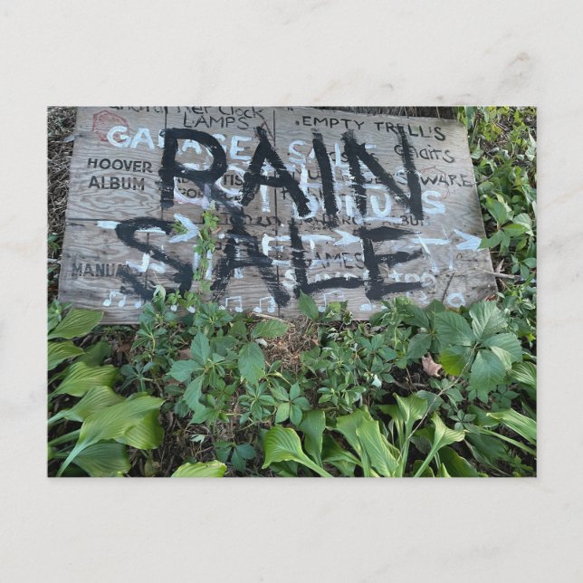 Carte Postale Eau pluviale bon marché (Devant)