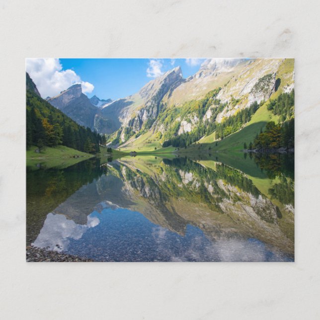 Carte Postale Eau | Seealpsee Lac Alpes suisses Suisse (Devant)