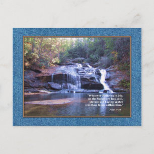 Carte Postale Eau vive John 7:38