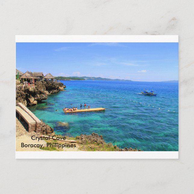 Carte Postale Eaux claires de l'île Boracay (Devant)