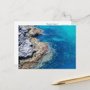 Carte Postale Eaux des Bermudes et rivage rocheux