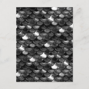 Carte Postale Écaille noir et blanc déchu