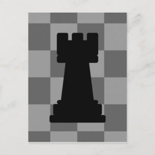 Carte Postale Échecboard gris Rook