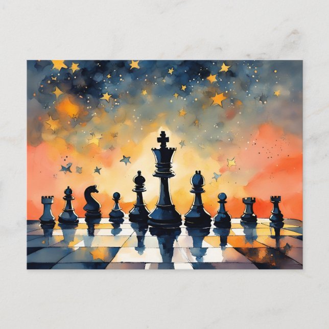 Carte Postale Échecs 1025 (Devant)