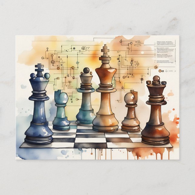 Carte Postale Échecs 1027 (Devant)