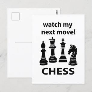 Carte Postale Échecs Regarde Mon Prochain Coup Échecs