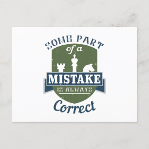 Carte Postale Échecs - Une partie de l'erreur est correcte