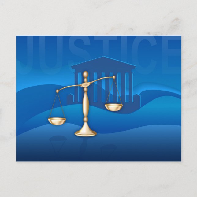 Carte Postale Échelles de justice (Devant)