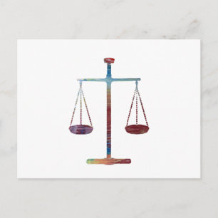 Carte Postale Échelles de justice