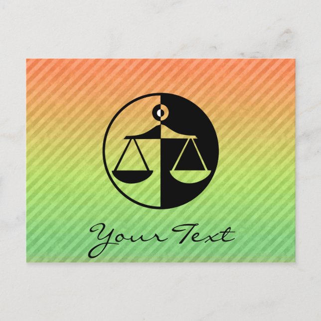 Carte Postale Échelles de justice (Devant)