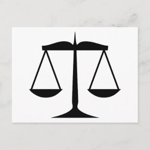 Carte Postale Échelles de justice (droit)