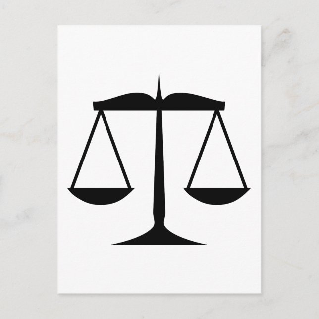 Carte Postale Échelles de justice (droit) (Devant)