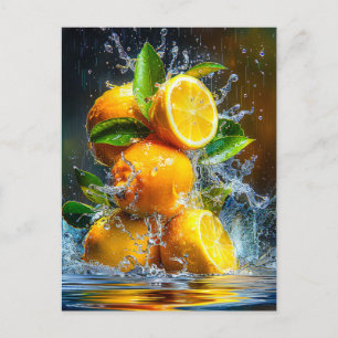 Carte Postale Éclaboussure de citron