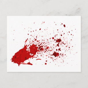 Carte Postale éclaboussure de sang une