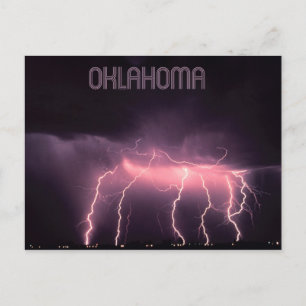 Carte Postale Éclair nuageux au sol, Oklahoma