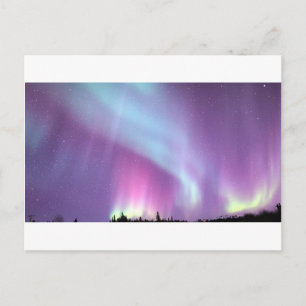 Carte Postale Éclairages du nord Sky Winter Alaska Stars
