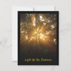 Carte Postale Éclairer la phrase de l'obscurité Lever de soleil