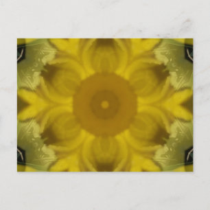 Carte Postale Éclatement de Fleur de Soleil Doré