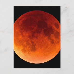 Carte Postale Éclipse de la lune de sang