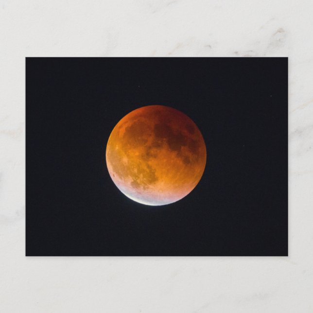 Carte Postale Éclipse lunaire de la Lune bleue | État de Washing (Devant)