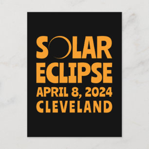 Carte Postale Éclipse solaire 2024 Cleveland Ohio