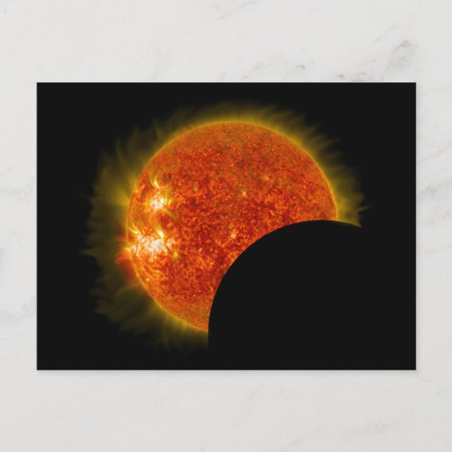 Carte Postale Éclipse solaire en cours (Devant)