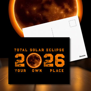 Carte Postale Éclipse solaire totale 12 août 2026