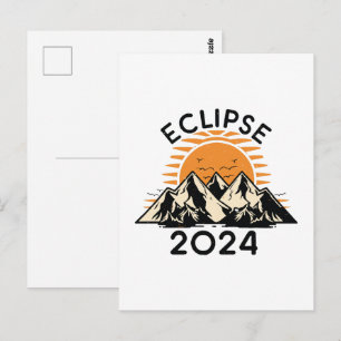 Carte Postale Éclipse solaire totale 2024