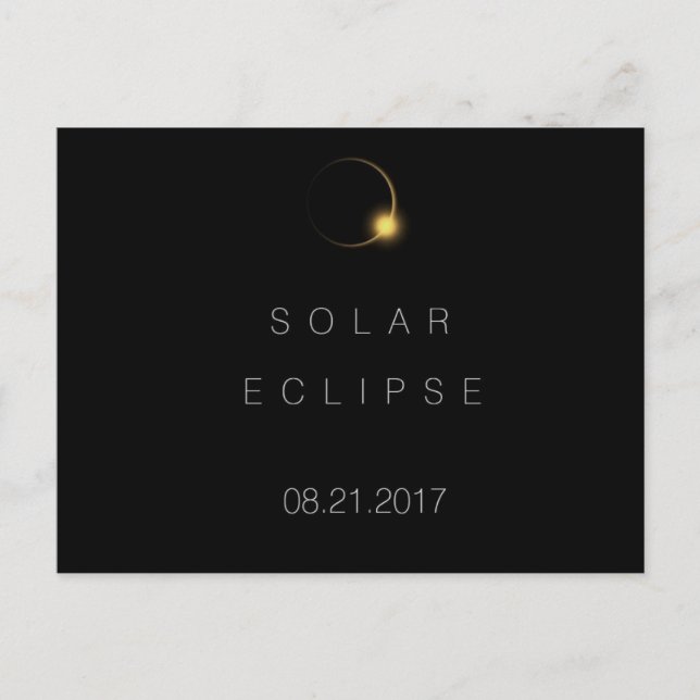 Carte Postale Éclipse solaire totale américaine 2017 (Devant)