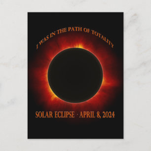 Carte Postale Éclipse solaire totale personnalisée