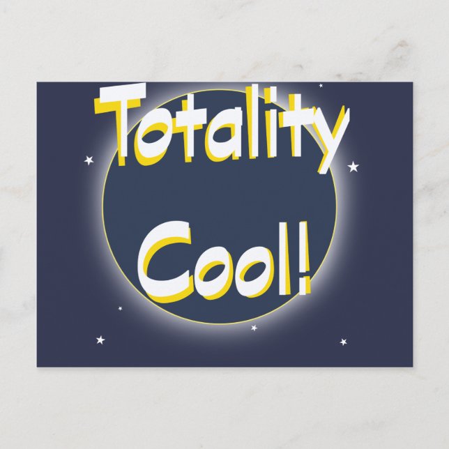 Carte Postale Eclipse Totality Cool ! (Devant)