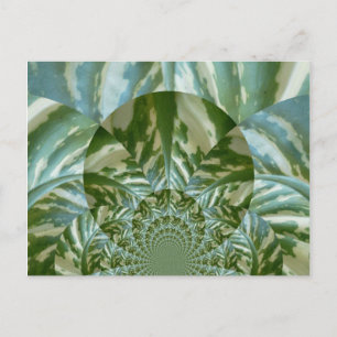 Carte Postale Eco Green Camo Kaleidoscope Art Design d'impressio