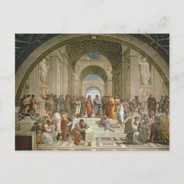 Carte Postale École d'Athènes, de Stanza della (Devant)