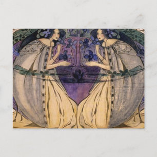 Carte Postale École de Glasgow Frances Macdonald MacNair Printem
