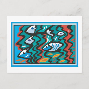 Carte Postale École de poissons