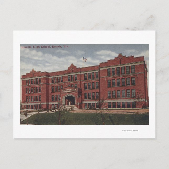 Carte Postale École secondaire WALincoln de Seattle (Devant)