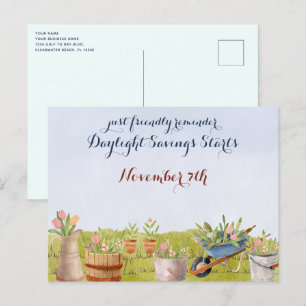 Carte Postale Économie d'été Retour en arrière Rappel Affaires P