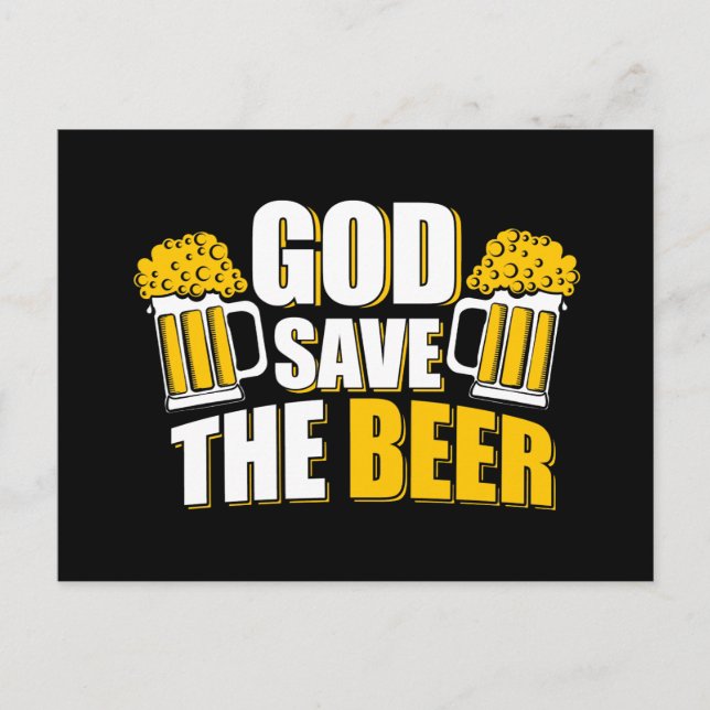 Carte Postale économies d'un dieu la bière (Devant)