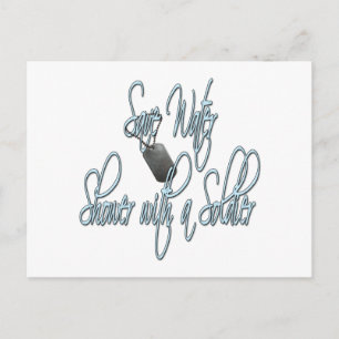 Carte Postale Économisez La Douche À Eau Avec Un Soldat