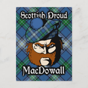 Carte postale écossaise Clan MacDowall Tartan