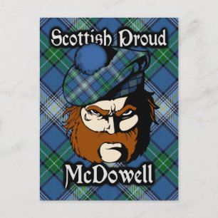 Carte postale écossaise Clan McDowell Tartan