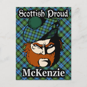 Carte postale écossaise Clan McKenzie Tartan