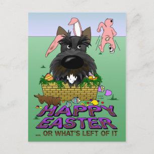 Carte postale écossaise Terrier Happy Easter